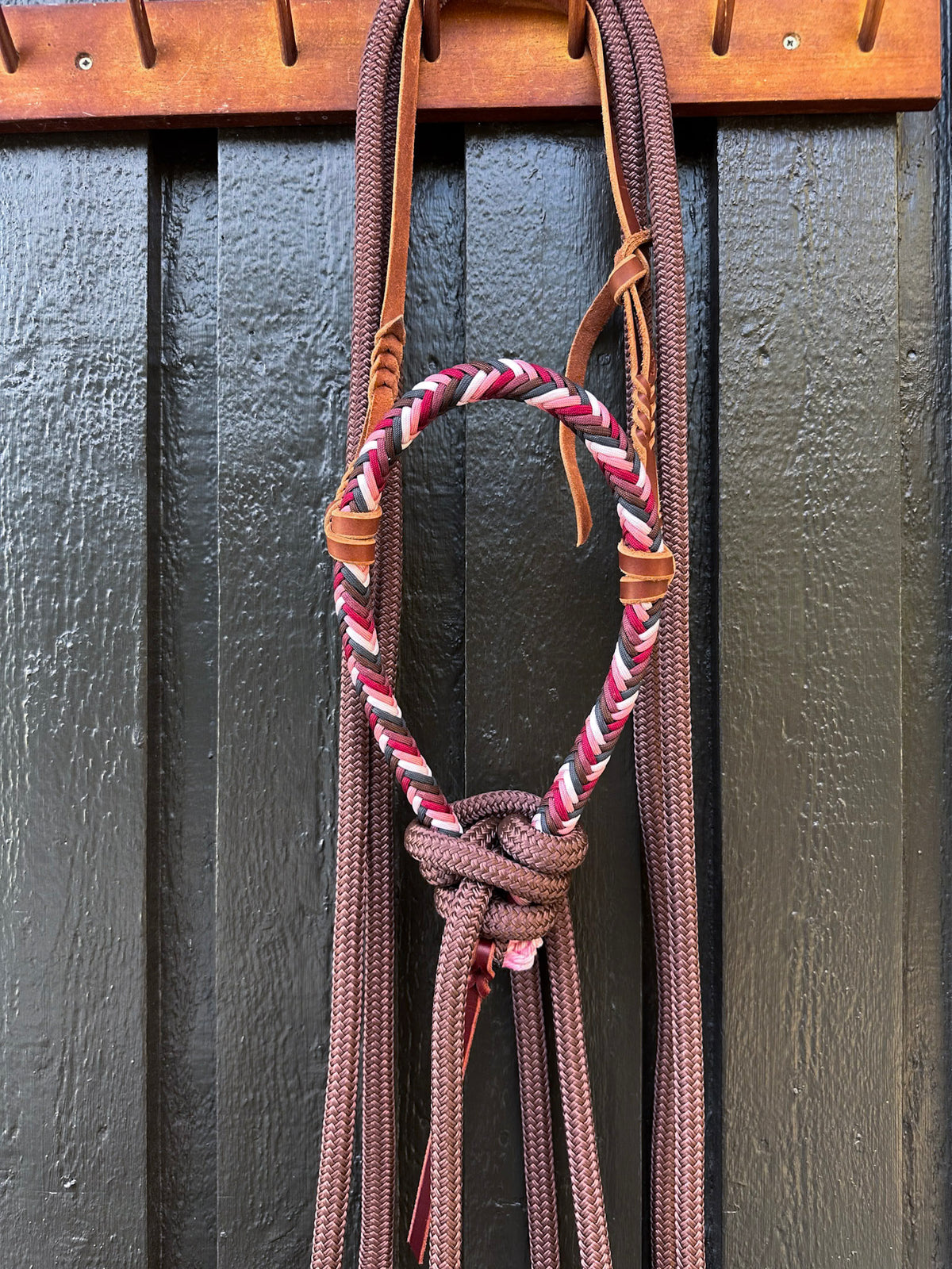 Maroon Loping Hackamore