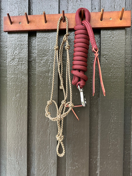 Praline Halter & Roasted Aubergine Rope Set (Avg./ 3.6m)