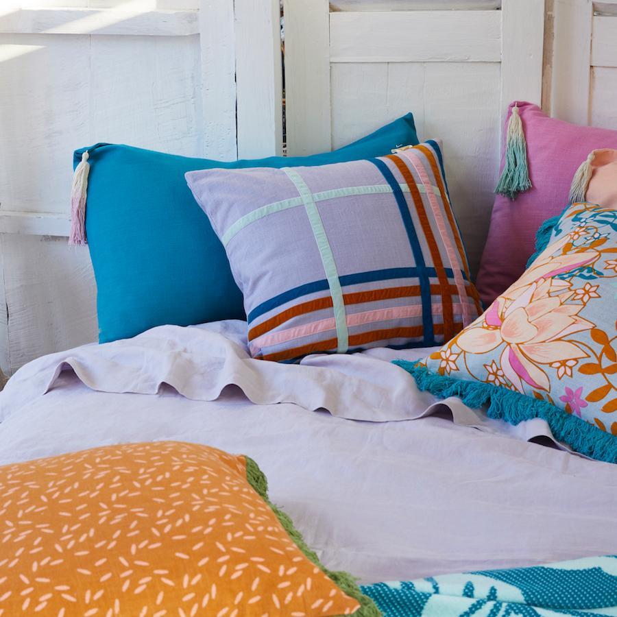 Pantai Tassel Pillowcase - Peacock