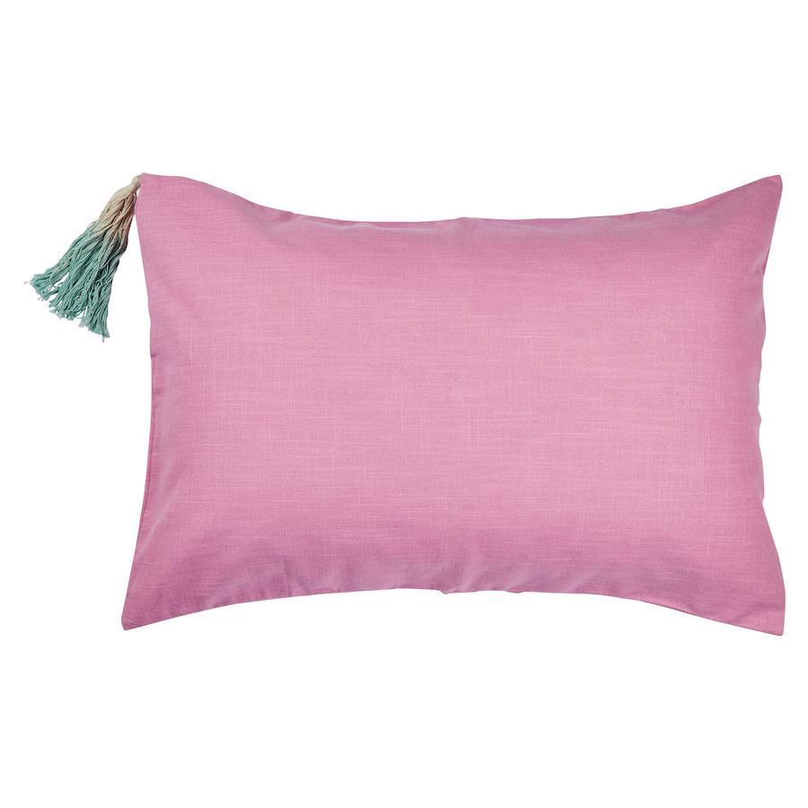 Pantai Tassel Pillowcase - Flamingo