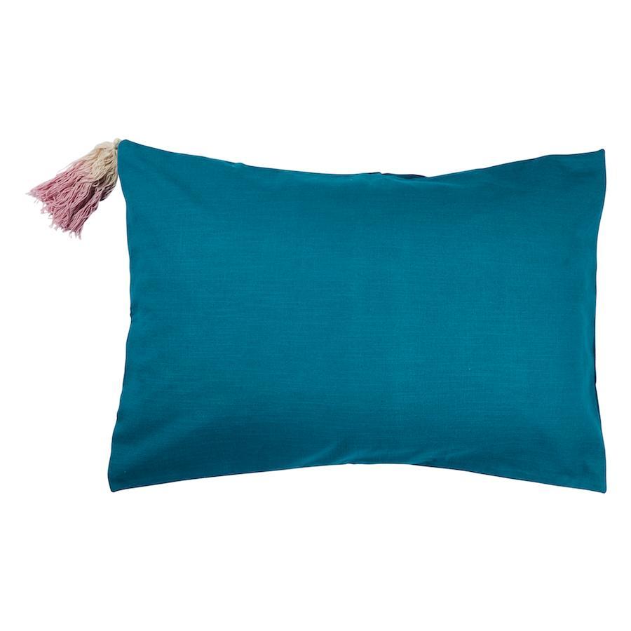 Pantai Tassel Pillowcase - Peacock