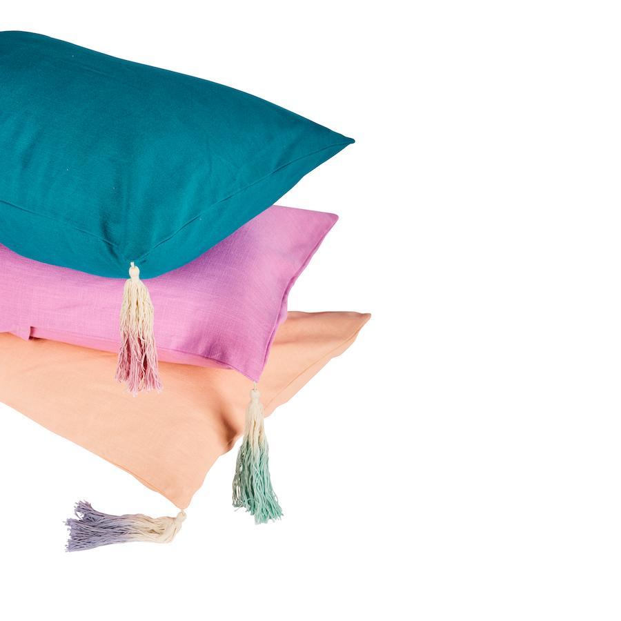 Pantai Tassel Pillowcase - Peacock
