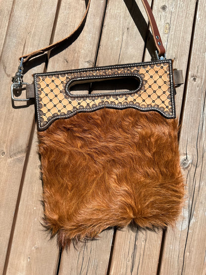 Cowhide Western Style Purse