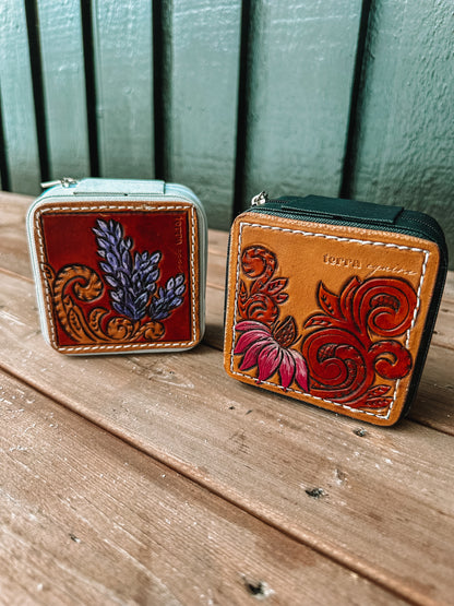 Tooled Leather Jewellery Box