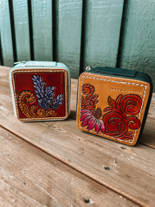 Tooled Leather Jewellery Box