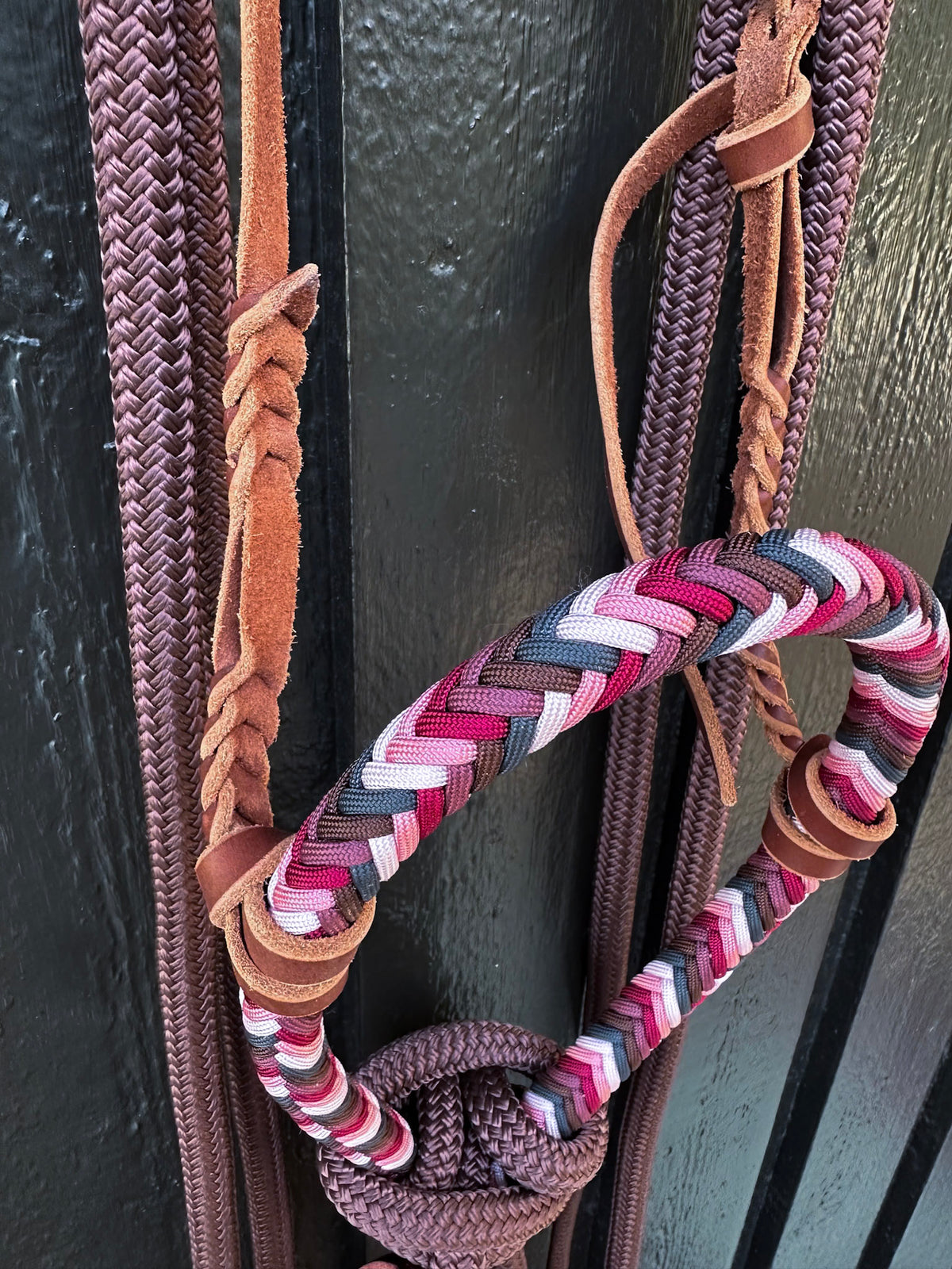 Maroon Loping Hackamore