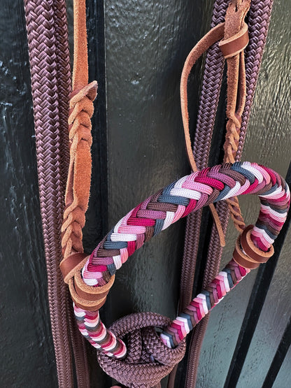 Maroon Loping Hackamore