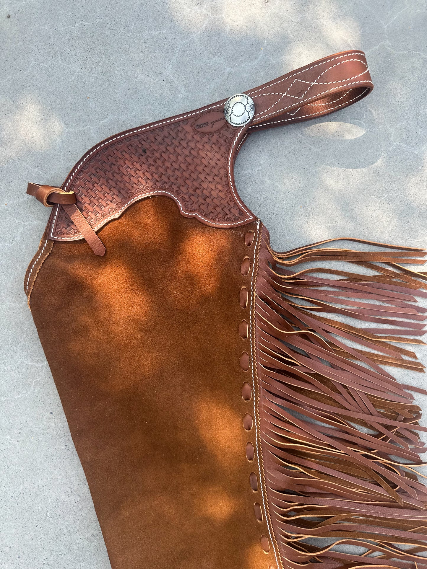 Brown Rough Out Chaps