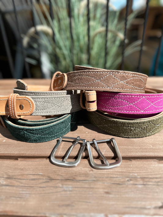 Coloured Rough Out Belt