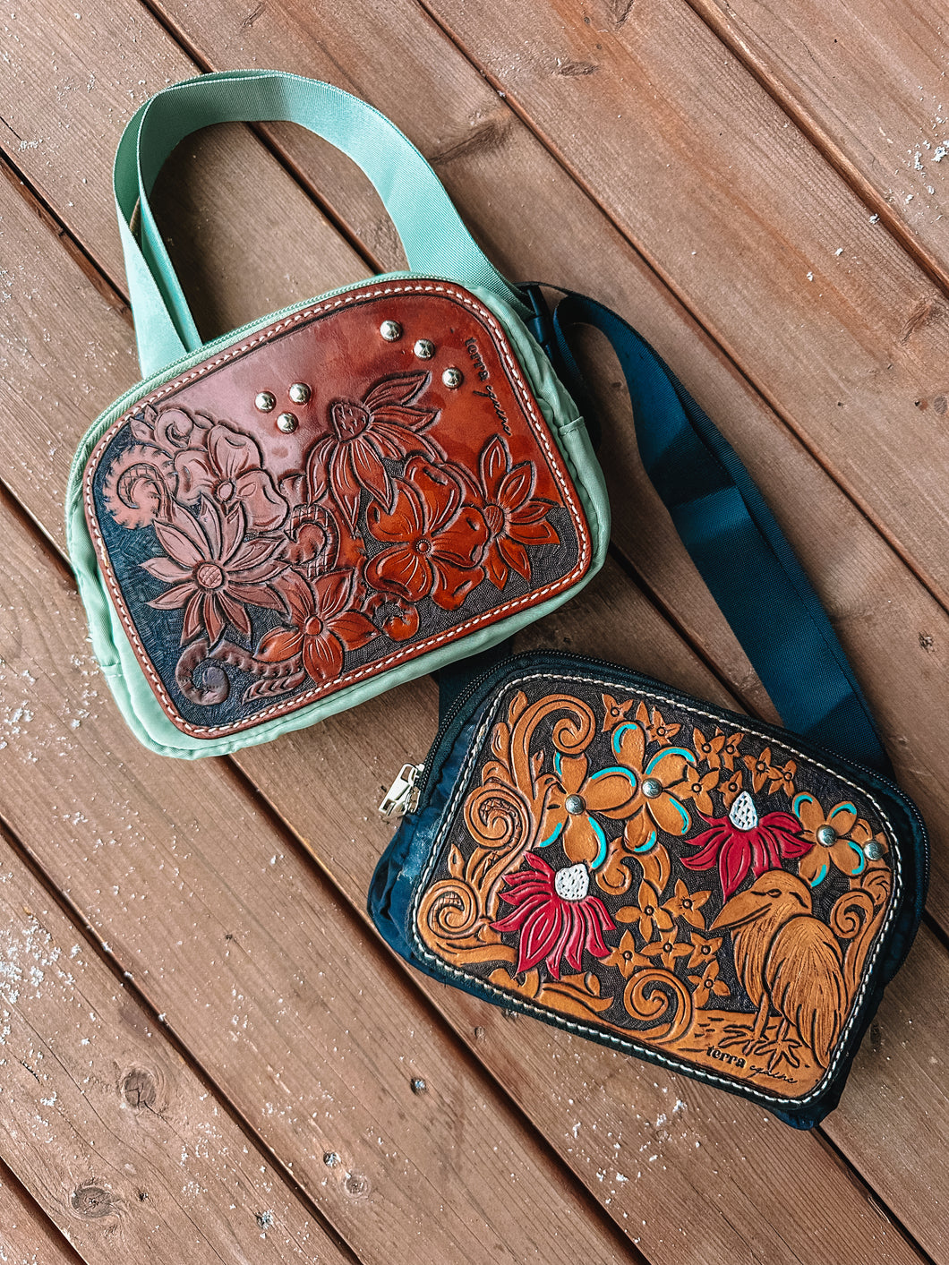 Tooled Leather Fanny Pack