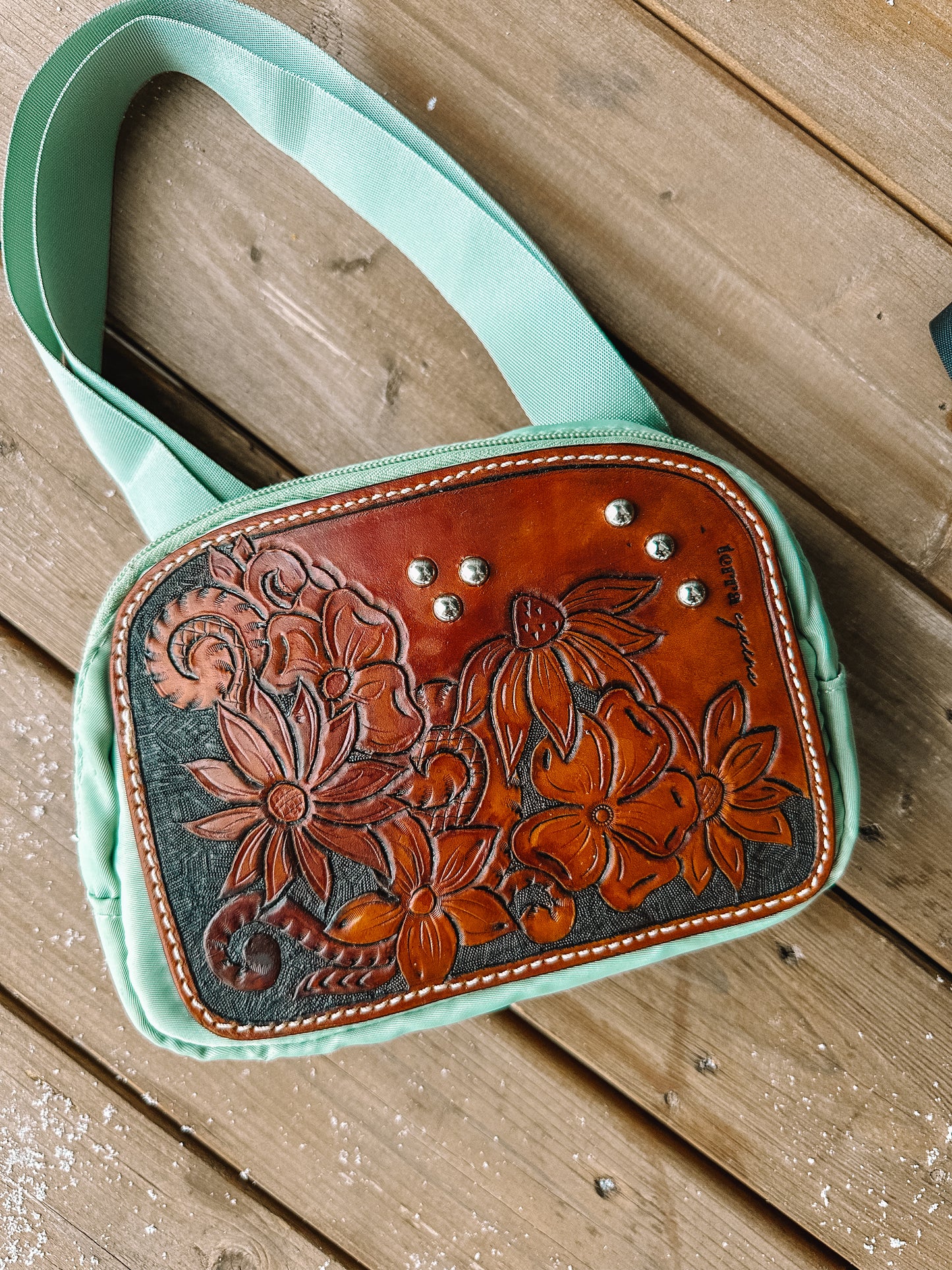 Tooled Leather Fanny Pack