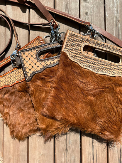 Cowhide Western Style Purse