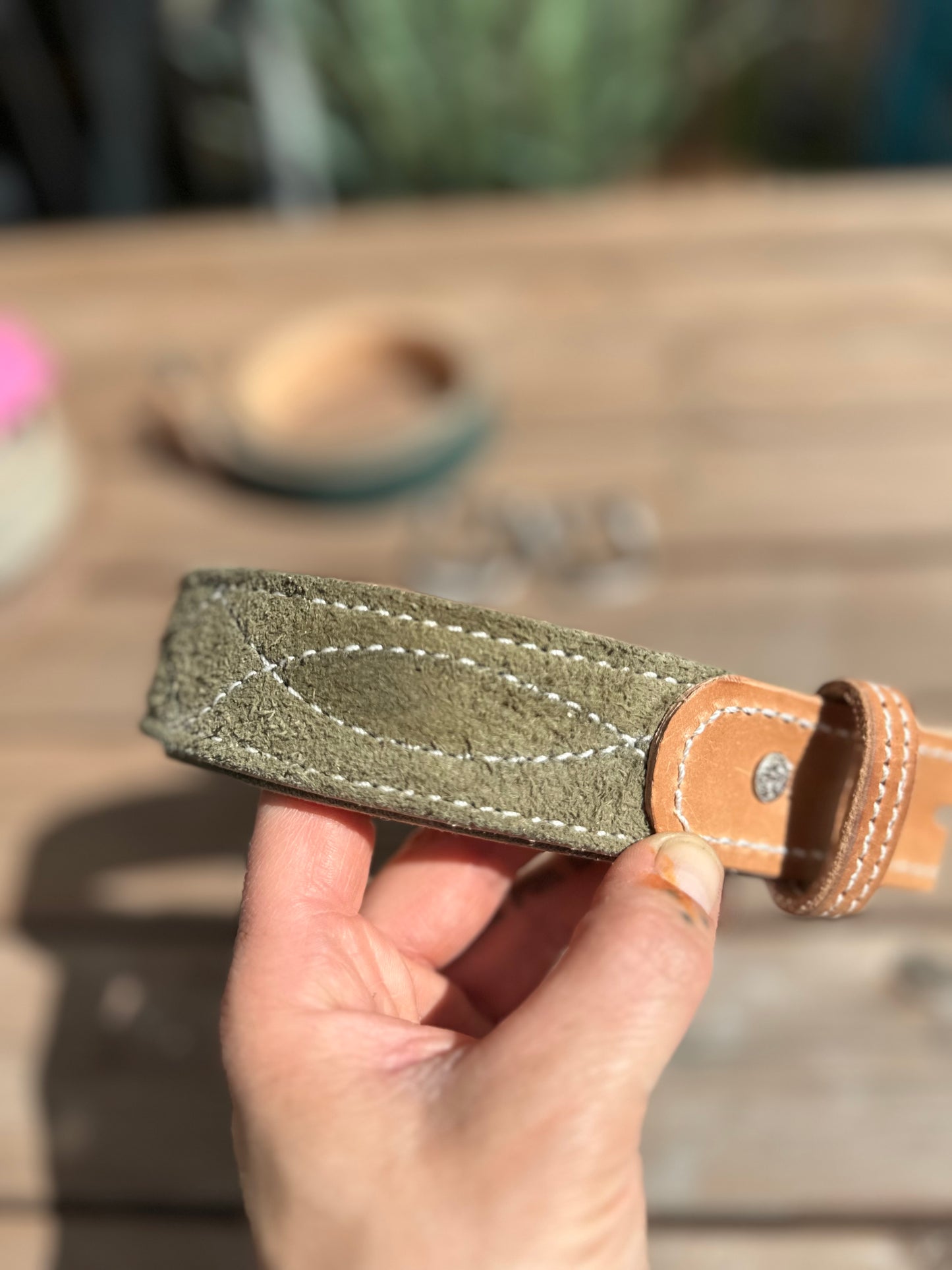 Coloured Rough Out Belt