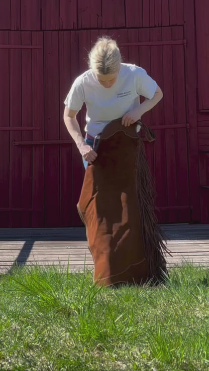 Brown Rough Out Chaps