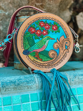 Load image into Gallery viewer, &quot;Hummingbird&quot; Round Leather Bag
