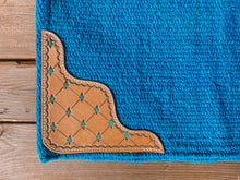 Load image into Gallery viewer, Ultra Weaver Show Blanket With Hand Tooled Corner Leather Details
